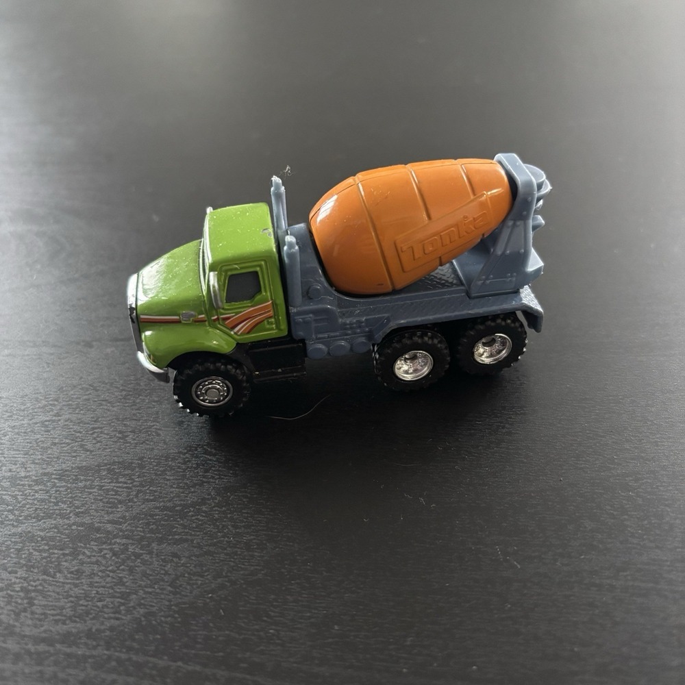 2012 Hasbro Tonka Cement Mixer Truck Green Orange 3.5"